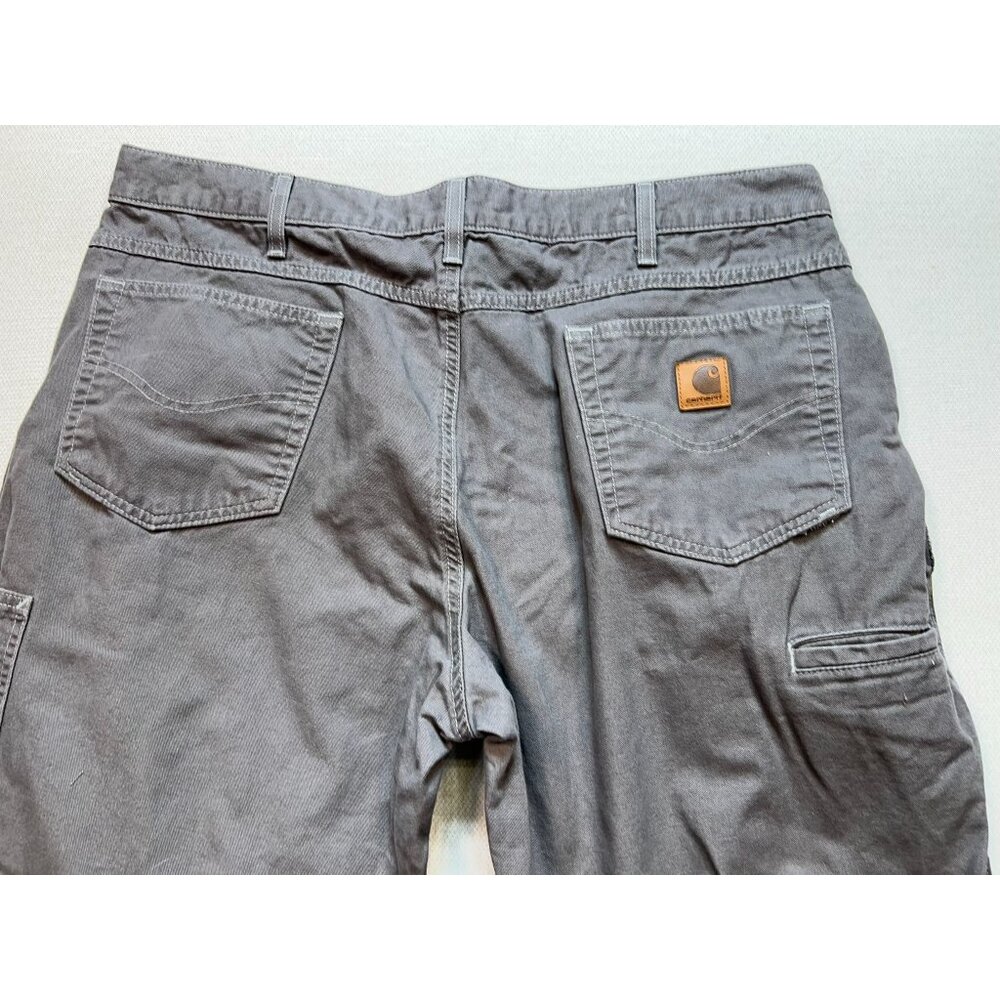 Carhartt Mens Lose Fit Workwear Carpenter Pants Mid Rise Stretch Size 40x30 Gray - Picture 10 of 12